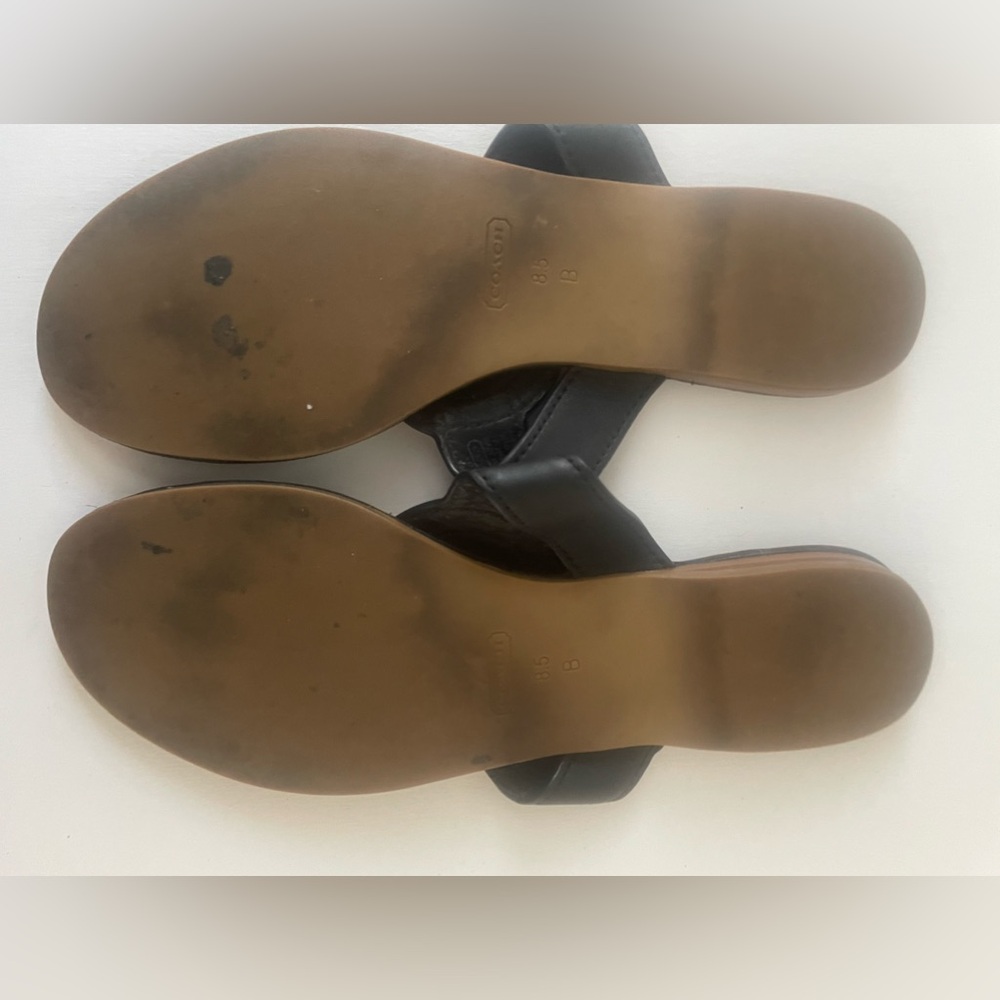 Coach Black Sandals with Silver Accents - Picture 8 of 8